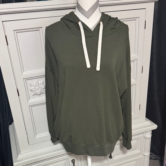 Buffalo David Bitton Tops - Buffalo David Bitton Brand Olive Green Hoodie with White Drawstrings Size Large